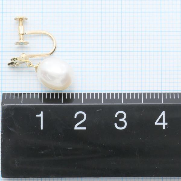K10 10金 YG イエローゴールド イヤリング パール ダイヤ ジュエリー 中古