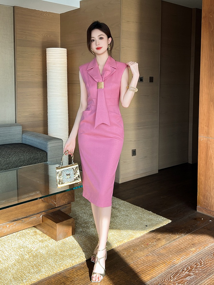 【JY.上品】 2024夏新品 ピンク ネクタイ付き 通勤 ノースリーブ ドレス パーティー キャバ 大人 同窓会 披露宴 卒業式 結婚式 演奏会 ウェディング 二次会 メガ割 【JY.上品】 2024夏新品 ピンク ネクタイ付き 通勤 ノースリーブ ドレス パーティー キャバ 大人 同窓会 披露宴 卒業式 結婚式 演奏会 ウェディング 二次会 メガ割