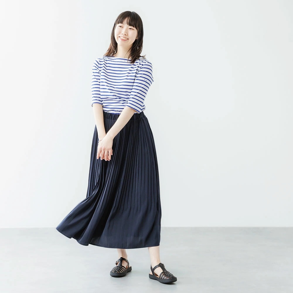 【2025秋冬】sosotto ソソット アンティークサテン 消しプリーツスカート ロングスカート ウエストゴム 無地 裏地付き 2025AW