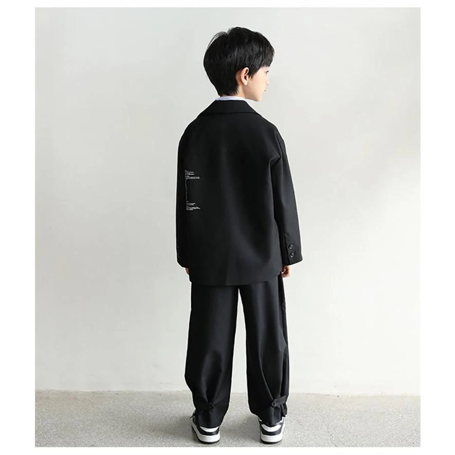 4点セット 卒業式 入学式 スーツ 男の子 ジュニア 大きいサイズ ゆったり 小学生 セットアップ フォーマル 長袖 卒園式 子供服 入学式 ロングパンツ 子供服