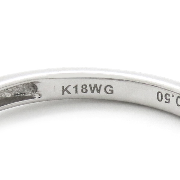 リング 指輪 ベルトモチーフ ダイヤリング K18WG ダイヤモンド ホワイトゴールド 750 11号【中古】