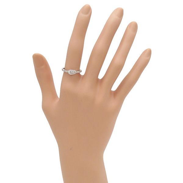 リング 指輪 ベルトモチーフ ダイヤリング K18WG ダイヤモンド ホワイトゴールド 750 11号【中古】