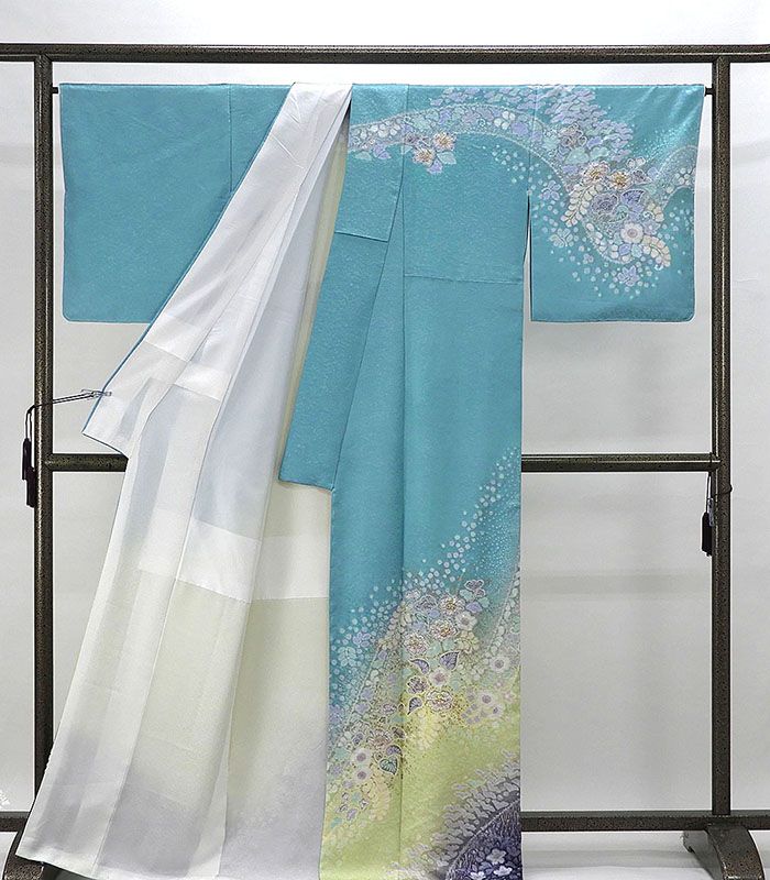 訪問着 新品仕立済 正絹 絞り染色作家 吉乃一廉作 身丈164.5cm 裄丈68cm 辻が花絞り 新品 仕立て上がり 着物 結婚式 入学式 卒業式 b1010