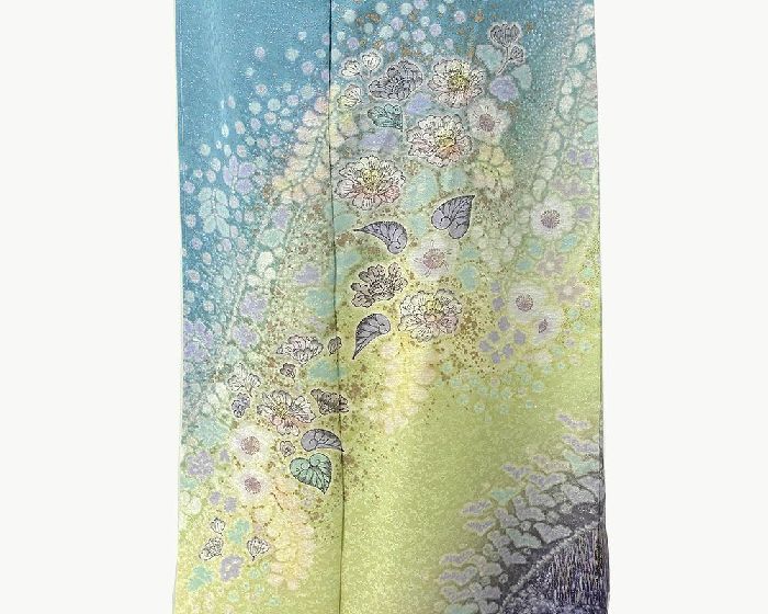 訪問着 新品仕立済 正絹 絞り染色作家 吉乃一廉作 身丈164.5cm 裄丈68cm 辻が花絞り 新品 仕立て上がり 着物 結婚式 入学式 卒業式 b1010