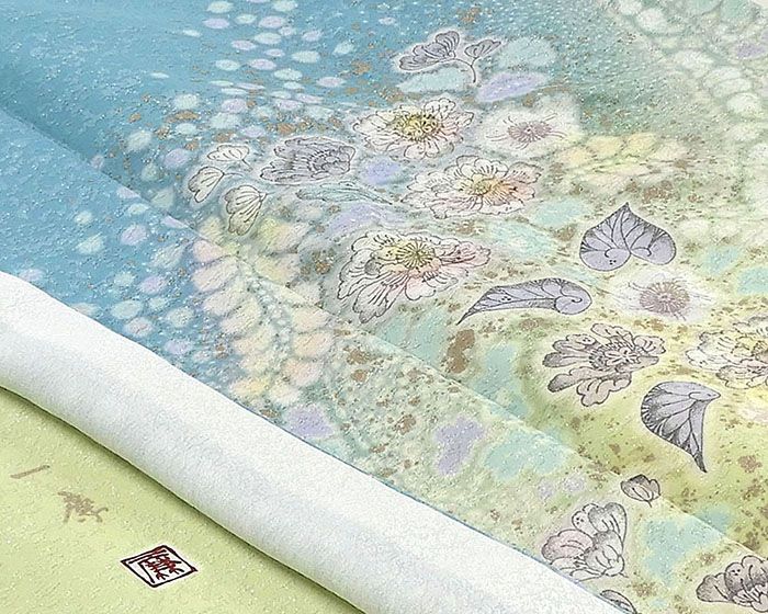 訪問着 新品仕立済 正絹 絞り染色作家 吉乃一廉作 身丈164.5cm 裄丈68cm 辻が花絞り 新品 仕立て上がり 着物 結婚式 入学式 卒業式 b1010