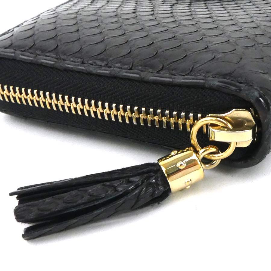 グッチ GUCCI ラウンドファスナー長財布 ソーホー パイソン ブラック ユニセックス 308004 h30517a グッチ GUCCI ラウンドファスナー長財布 ソーホー パイソン ブラック ユニセックス 308004 h30517a