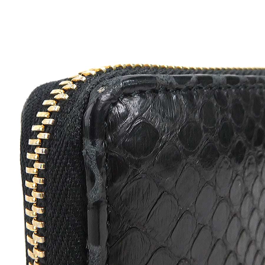 グッチ GUCCI ラウンドファスナー長財布 ソーホー パイソン ブラック ユニセックス 308004 h30517a グッチ GUCCI ラウンドファスナー長財布 ソーホー パイソン ブラック ユニセックス 308004 h30517a