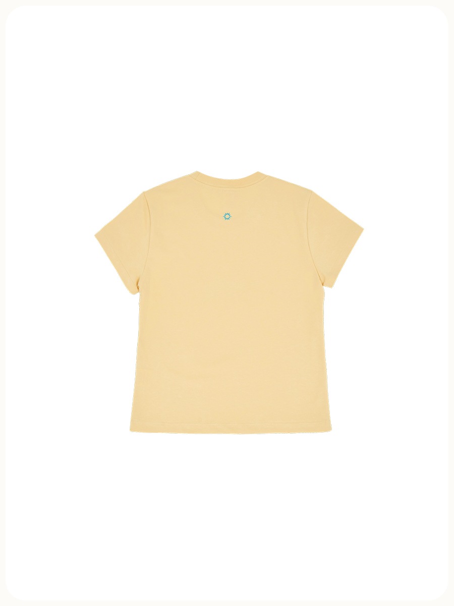 Tシャツ・カットソー BROWNBREATH W KITTY CROP RINGER TEE BEIGE BKMWSTC07BE W KITTY CROP RINGER TEE - BEIGE - Brownbreath Online Store