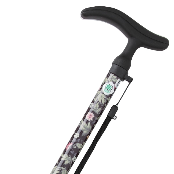 杖 伸縮 女性 軽量 おしゃれ プレゼント アクティブグレース伸縮 ブラック 送料無料