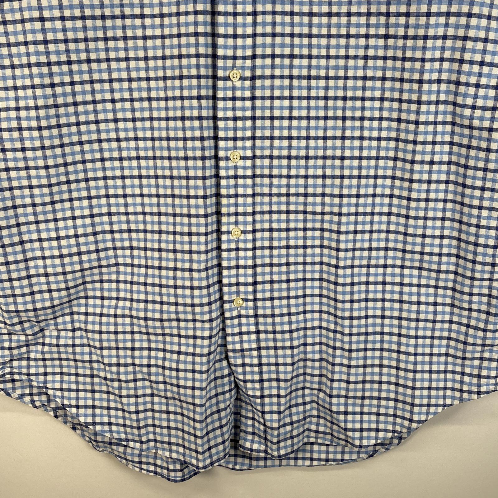 古着 長袖シャツ チェック ボタンダウンシャツ 大きいサイズ LT ブルー系 マルチカラー メンズ 古着 長袖シャツ チェック ボタンダウンシャツ 大きいサイズ LT ブルー系 マルチカラー メンズ