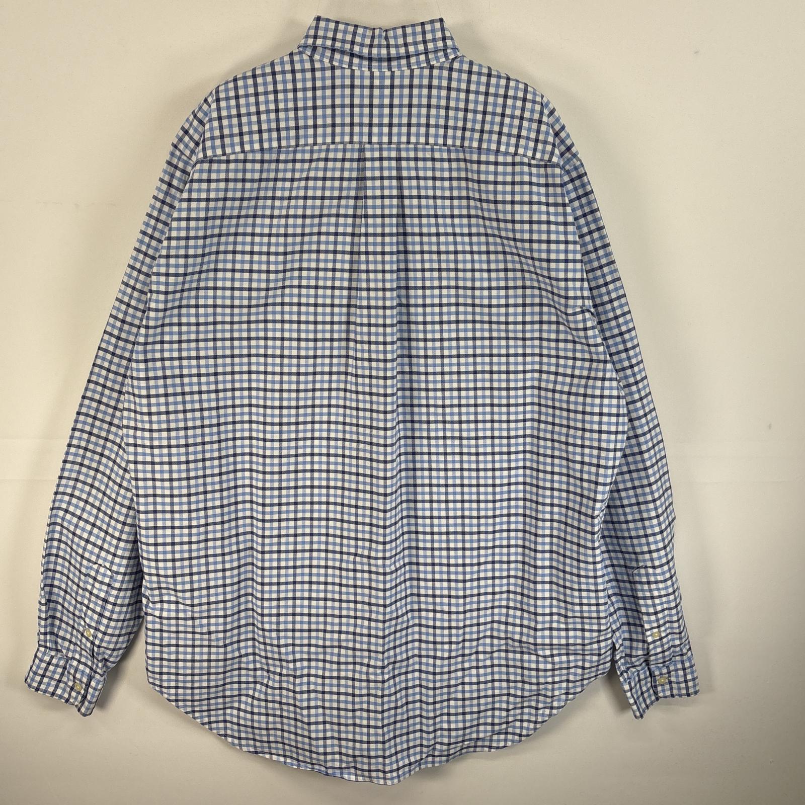 古着 長袖シャツ チェック ボタンダウンシャツ 大きいサイズ LT ブルー系 マルチカラー メンズ 古着 長袖シャツ チェック ボタンダウンシャツ 大きいサイズ LT ブルー系 マルチカラー メンズ