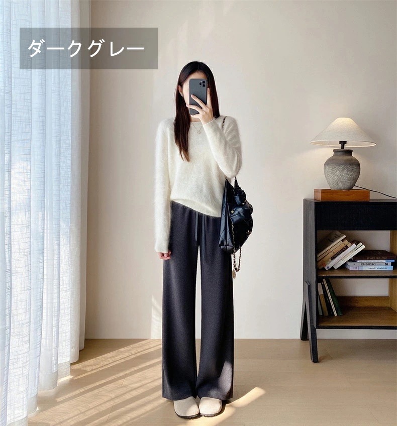 【2枚購入で1oo円OFF】ワイド パンツ カジュアル ボトムス 裏起毛 暖か 選べるバリエーション レディース おしゃれ 流行 シンプル 着回し 大人可愛い 無地 楽ちん ズボン