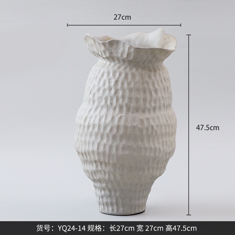 景徳鎮陶磁器花瓶置物高級感復古侘び寂び風乾花生け花陶器缶アイデア