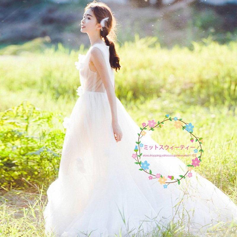 ウエディング ウェデイングドレス 春 夏 20代 挙式 ビーチフォト
