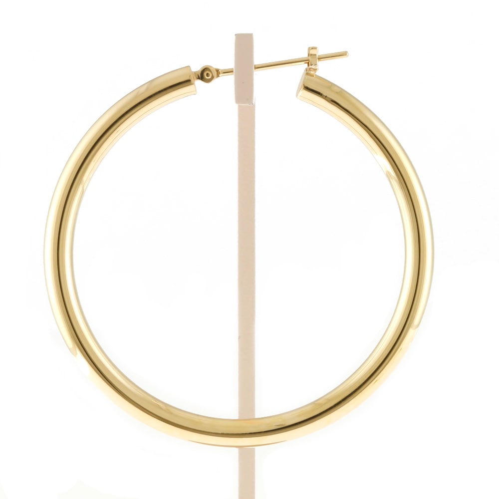 フープ パイプ 3×40 ピアス 18金 K18ゴールド 新品 フープ パイプ 3×40 ピアス 18金 K18ゴールド 新品