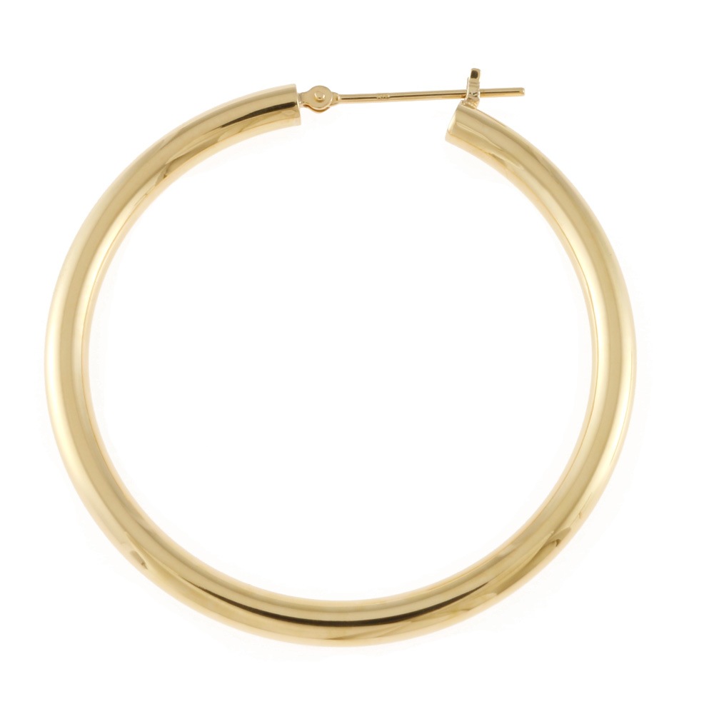 フープ パイプ 3×40 ピアス 18金 K18ゴールド 新品 フープ パイプ 3×40 ピアス 18金 K18ゴールド 新品