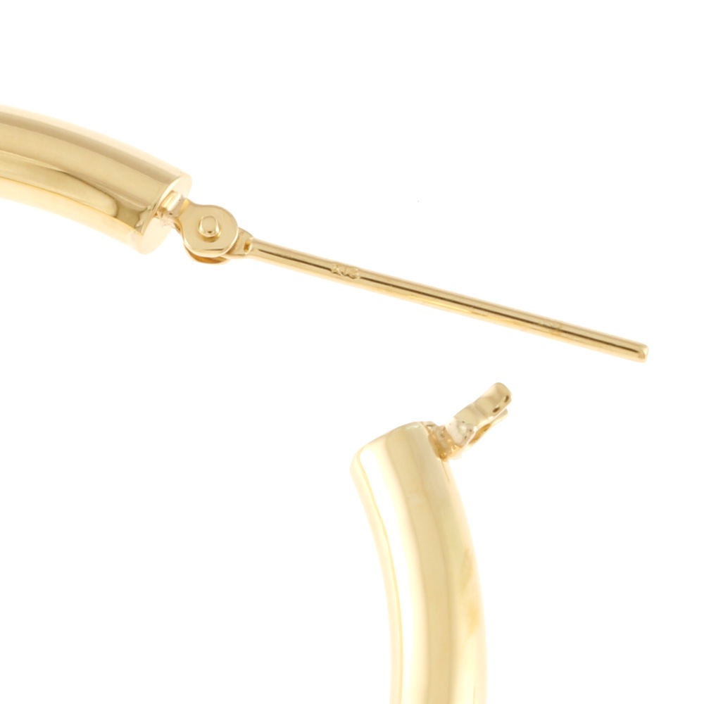 フープ パイプ 3×40 ピアス 18金 K18ゴールド 新品 フープ パイプ 3×40 ピアス 18金 K18ゴールド 新品