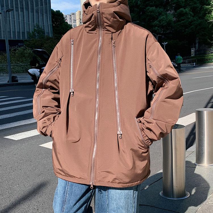 ジャケット メンズ フード付き アウター 長袖 パーカー シンプル ゆとり カジュアル 無地 防風 袖口リブ仕様 おしゃれ 秋冬春 おすすめ