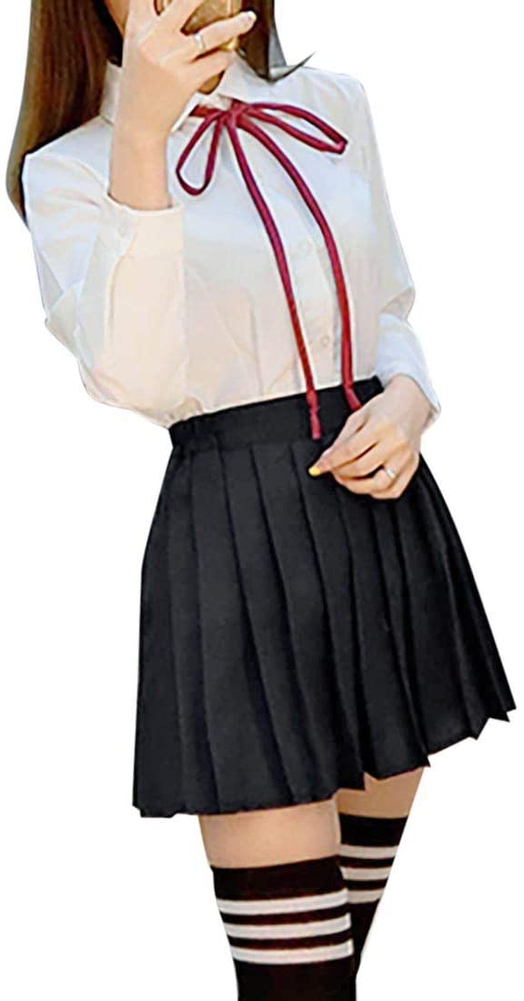 女子高生コスプレ制服学生服セーラー服無地プリーツスカート定番本格 JK制服コスチューム夏服半袖長袖