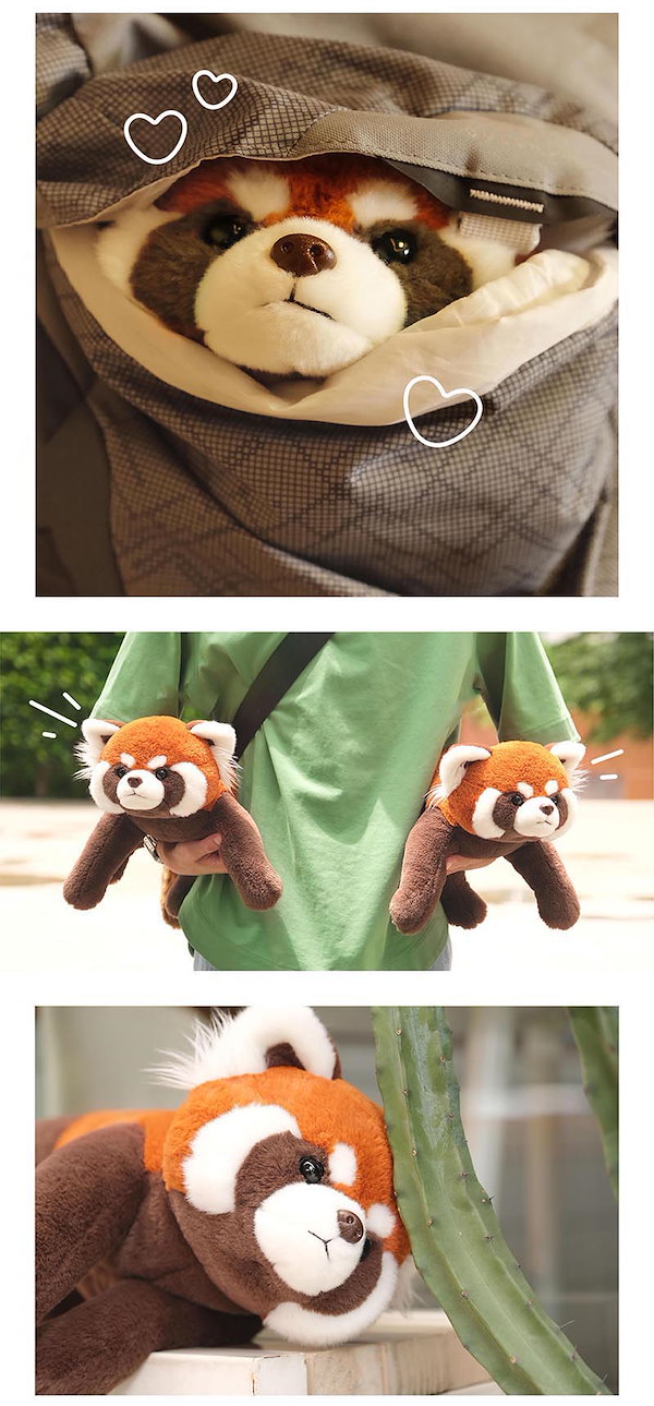 Qoo10] レッサーパンダ ぬいぐるみ 35*20*