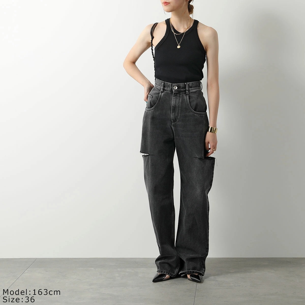 MAISON MARGIELA メゾンマルジェラ 1 ジーンズ S51LA0051 S30743 レディース デニムパンツ スラッシュディテール カットアウト ジーパン 965