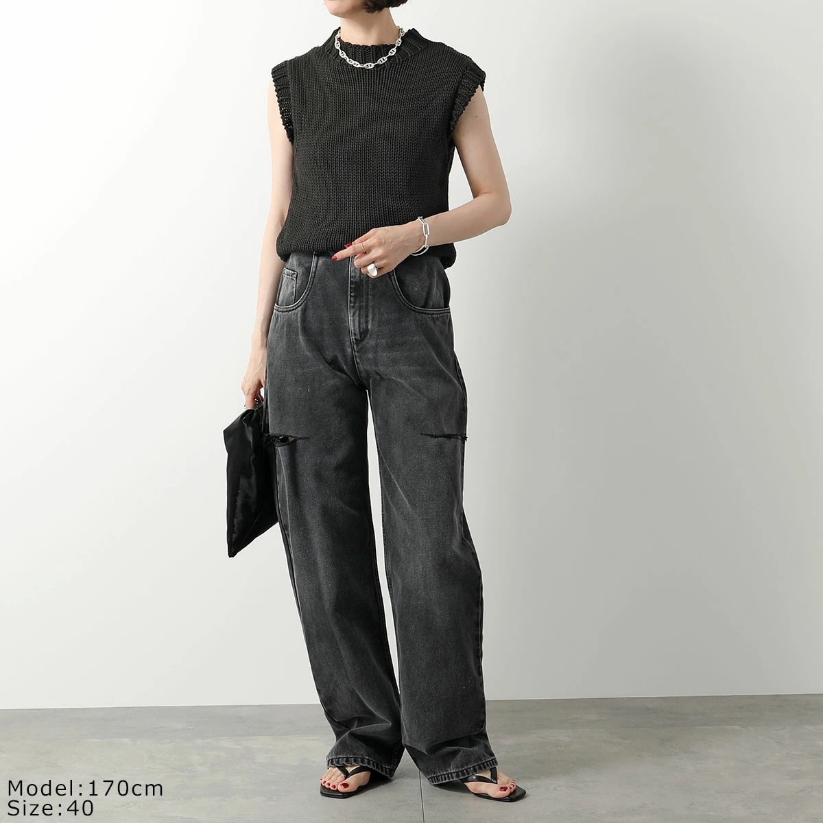 MAISON MARGIELA メゾンマルジェラ 1 ジーンズ S51LA0051 S30743 レディース デニムパンツ スラッシュディテール カットアウト ジーパン 965