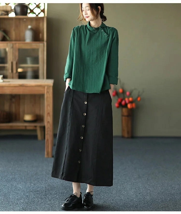 レディース シャツ 春秋 長袖 ダブルガーゼ 綿シャツ 肌触りいい トップス シャツブラウス 斜めボタン プルオーバー 柔らか 通気性 デザイン 着心地よい 母の日 プレゼント レディース シャツ 春秋 長袖 ダブルガーゼ 綿シャツ 肌触りいい トップス シャツブラウス 斜めボタン プルオーバー 柔らか 通気性 デザイン 着心地よい 母の日 プレゼント