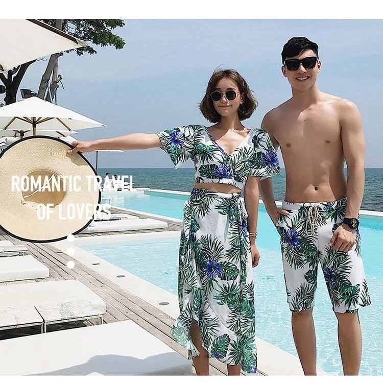ペアルック水着メンズレディースビキニサーフパンツ海水パンツ海パンビーチパンツハーフパンツハネムーン水