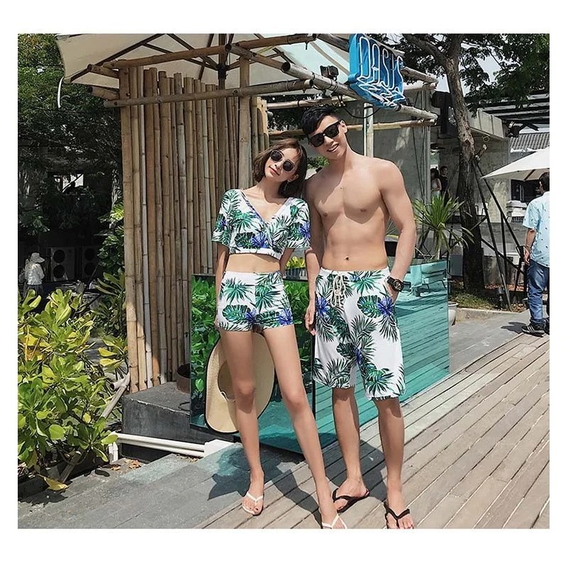 ペアルック水着メンズレディースビキニサーフパンツ海水パンツ海パンビーチパンツハーフパンツハネムーン水