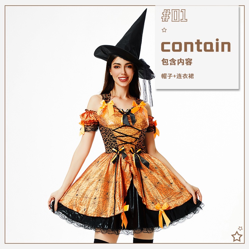 【2025年大人気】ハロウィーン衣装魔女衣装仮装舞踏会cos演技服カボチャ魔女衣装ワンピース 【2025年大人気】ハロウィーン衣装魔女衣装仮装舞踏会cos演技服カボチャ魔女衣装ワンピース