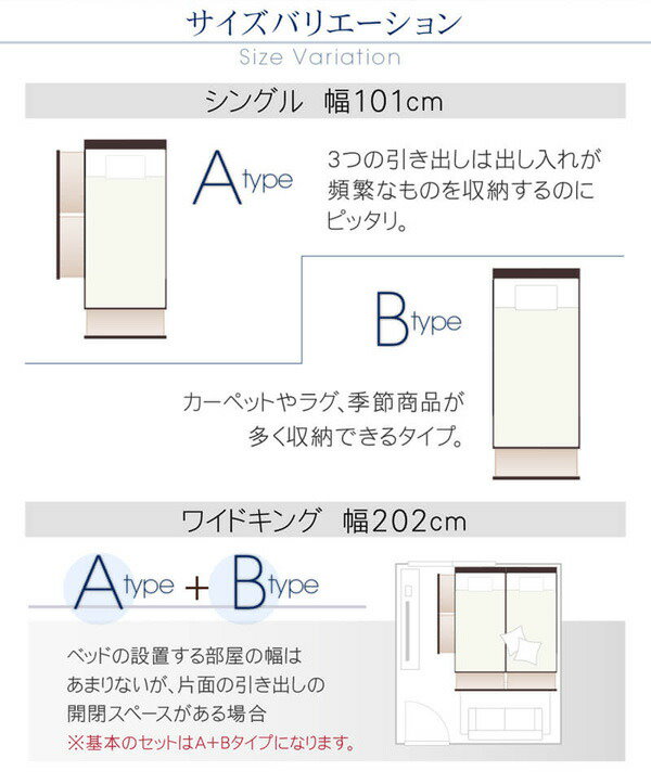 Qoo10] 棚付き 収納連結ファミリーベッド [ヴァ