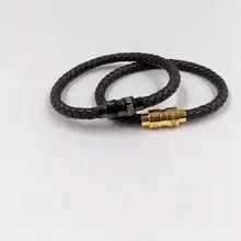 メンズ マグネット式留め金 ブレードレザーブレスレット 卸売 メンズ マグネット式留め金 ブレードレザーブレスレット 卸売