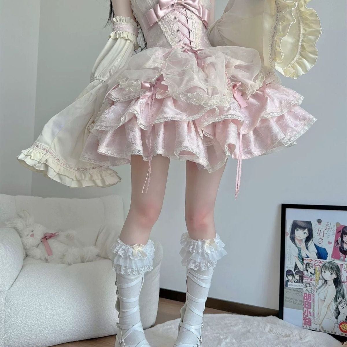 コスチューム JSK メガ割 かわいい ロリ学園祭 文化祭ワンピースコスプレ 安い サブカルチャー 優しいバレエ ロリータドレス 三点セット コスチューム JSK メガ割 かわいい ロリ学園祭 文化祭ワンピースコスプレ 安い サブカルチャー 優しいバレエ ロリータドレス 三点セット