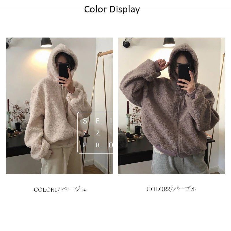 コートレディースファーコートリュームコートアウターショート丈ボアジャケットコーデフー