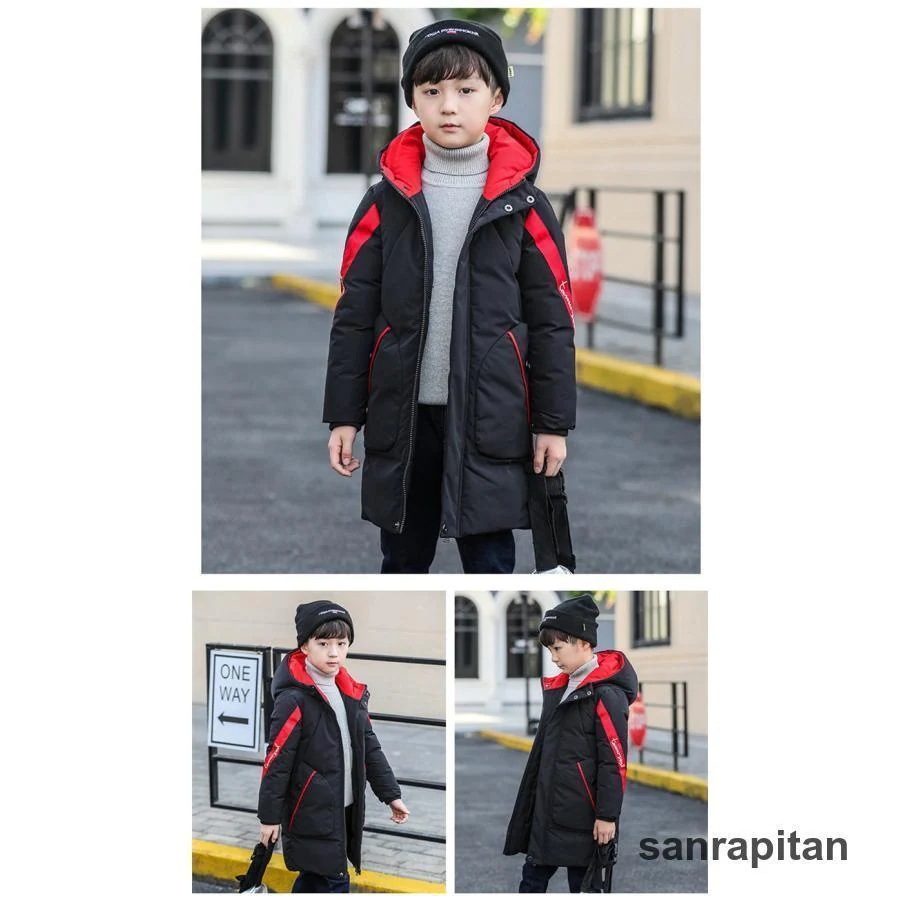 【急速出荷!】ダウンコート 子供服 ダウンジャケット ロングコート フード付き 中綿コート アウター 防寒 防風 キッズ 男の子 子供コート 厚手 暖かい ゆったり ジュニア