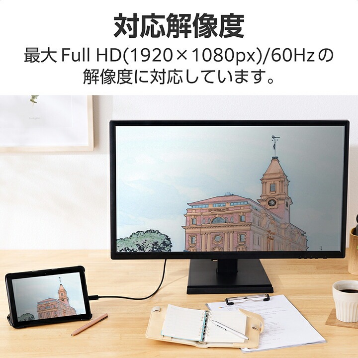 Type-C 映像変換ケーブル USB Type-C - DVI 変換ケーブル 2.0m ブラック CAC-CDVI20BK2