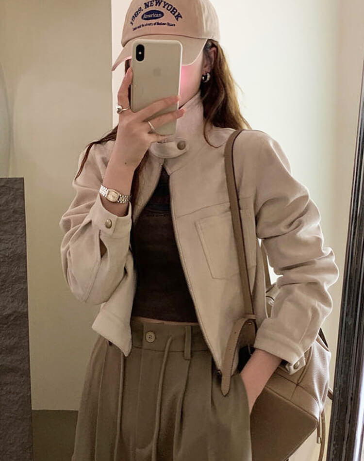 アウター レディース ジャケット 韓国 春 秋 冬 秋冬 ライダースジャケット スウェード スエード ブルゾン きれいめ エレガント おしゃれ 大人 クロップド丈 スタンドカラー ピンク 黒 白 キャ アウター レディース ジャケット 韓国 春 秋 冬 秋冬 ライダースジャケット スウェード スエード ブルゾン きれいめ エレガント おしゃれ 大人 クロップド丈 スタンドカラー ピンク 黒 白 キャ