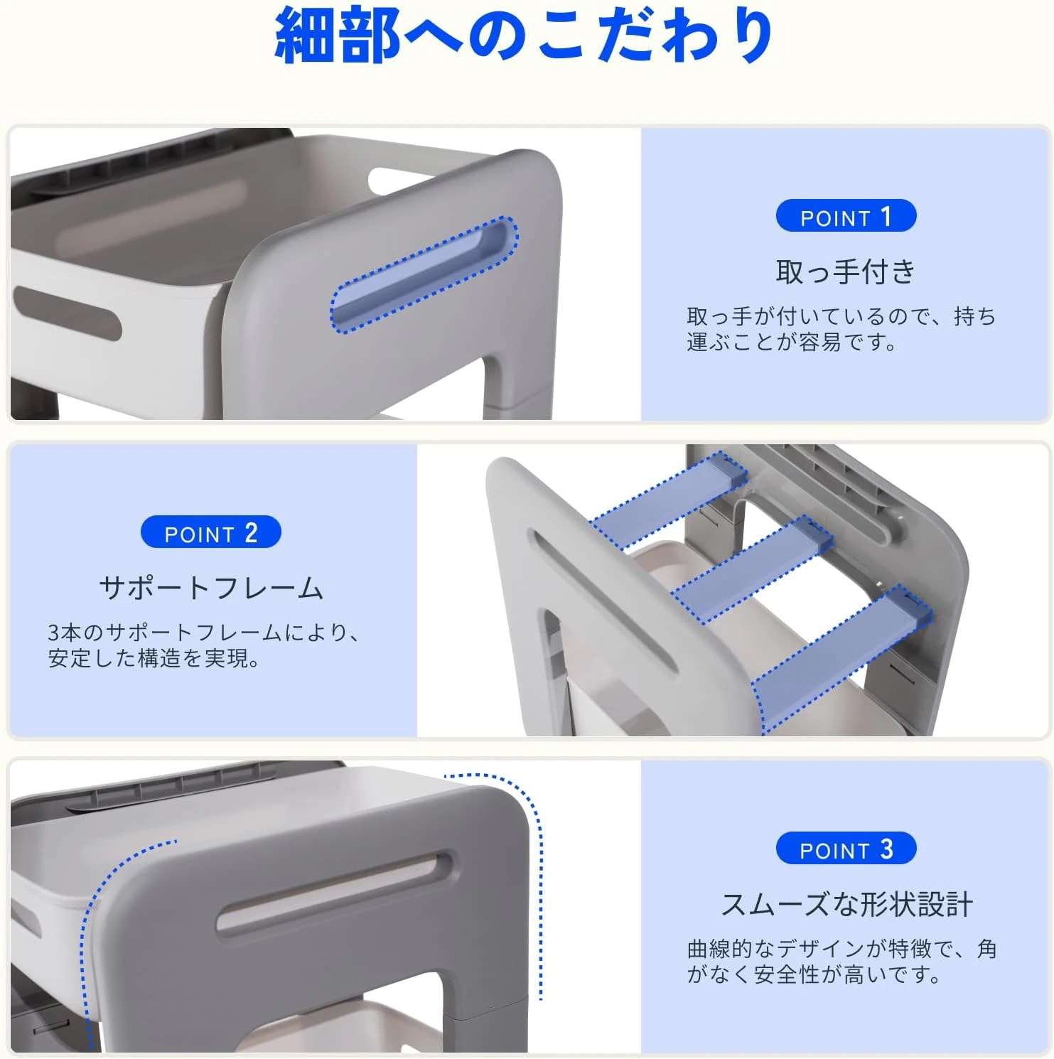 2段 台所収納 360度回転可能 幅255×奥行38×高さ485cm キッチンワゴン 調味料ラック キャスター付きワゴン グレー 総耐荷重kg 収納ラック 組立簡単 移動式 小物収納 収納ケー