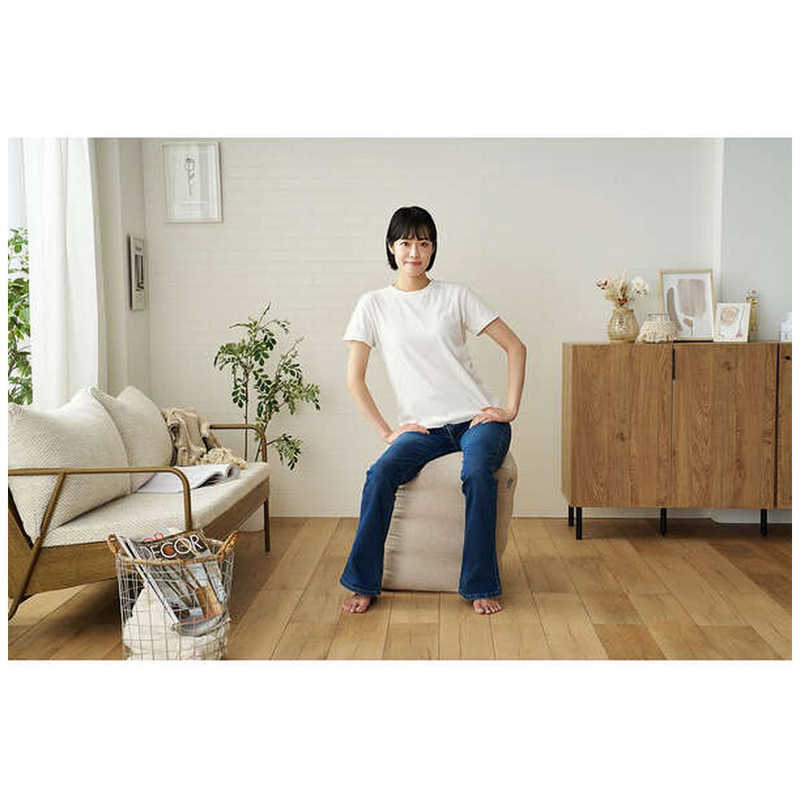 エレコム　ELECOM　四角いバランスボール(55cm) ベージュ　HCFBBCUBE55BE