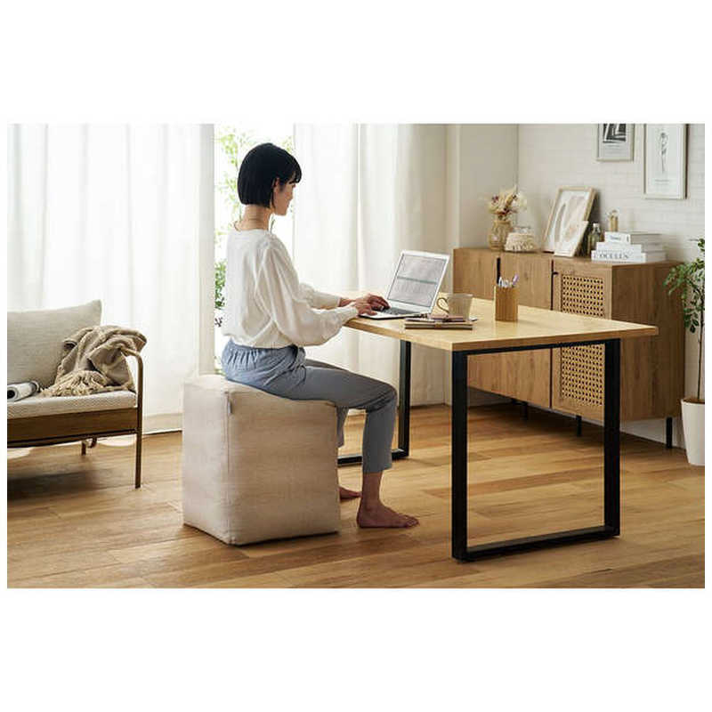 エレコム　ELECOM　四角いバランスボール(55cm) ベージュ　HCFBBCUBE55BE