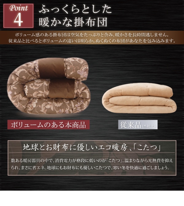 超歓迎定番 04070253769687 掛け敷きセッ... : 寝具・ベッド・マットレス : 更紗模様こたつ掛け敷き布団 人気