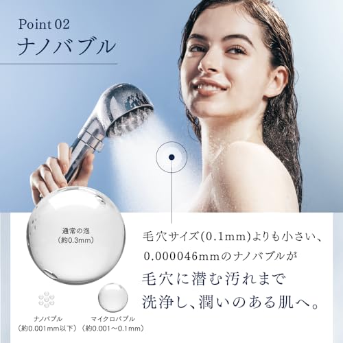 MYTREX マイトレックス HIHO FINE BUBBLE e シャワーヘッド マイクロカレント マイクロナノバブル 節水 塩素除去 ギフト プレゼント ヒホウファインバブルプラスe MT-HFE