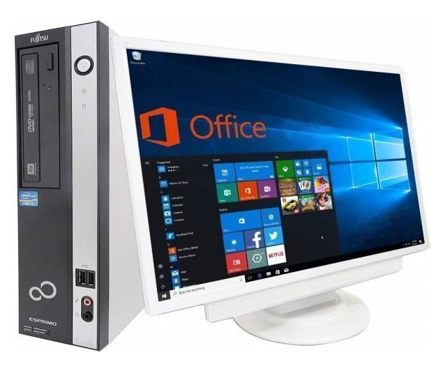 サポート付き超大画面22型液晶セット富士通 D582/E Windows10 SSD:256GB メモリー:8GB ロジクール K380BK ワイヤレス キーボード