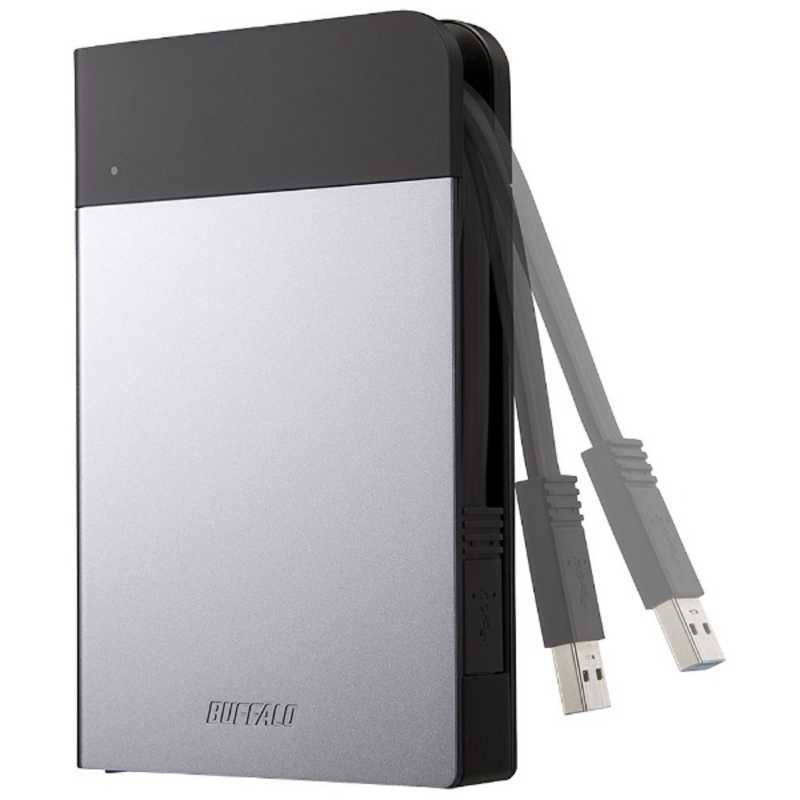 BUFFALO　外付けHDD HD-PZNU3シリーズ シルバー [ポータブル型 /1TB]　HD-PZN1.0U3-S