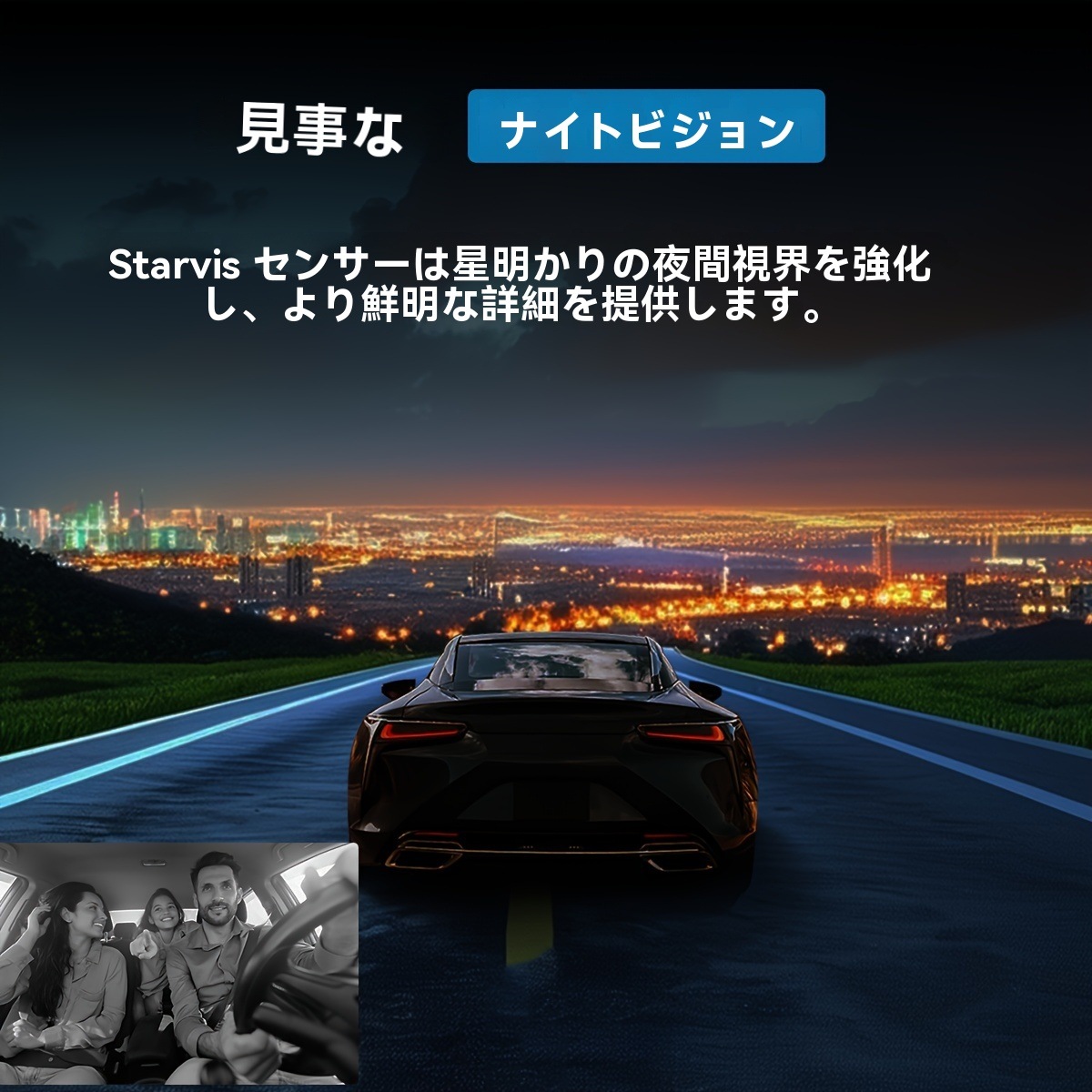 デュアルレンズ カーダッシュカム 8.03cm フロント&インサイド 1080P HD ナイトビジョンGセンサー付きモーションデテクションループ録画広角粘着マウントPC対応(SDカードなし デュアルレンズ カーダッシュカム 8.03cm フロント&インサイド 1080P HD ナイトビジョンGセンサー付きモーションデテクションループ録画広角粘着マウントPC対応(SDカードなし