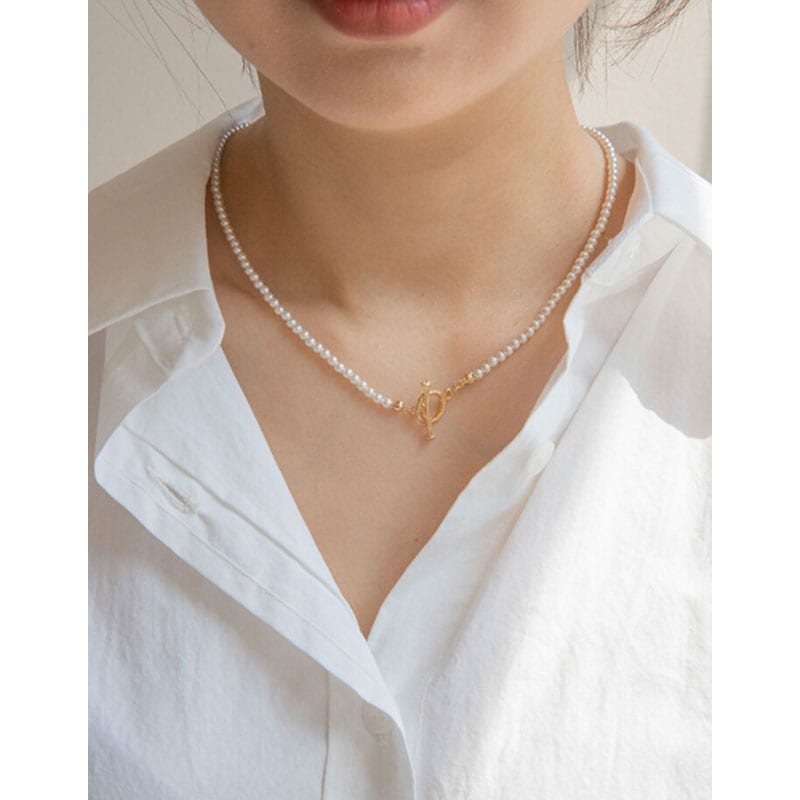 韓国発【TATIANA】One Point Petit Pearl Necklace☆追跡付 韓国発【TATIANA】One Point Petit Pearl Necklace☆追跡付