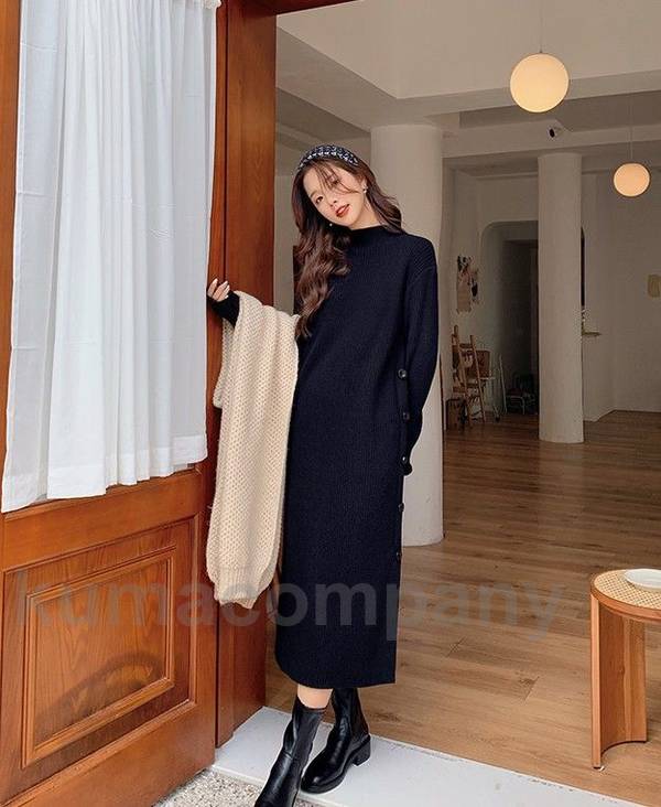 ニット ワンピース ロング 長袖 ハイネック 冬 秋 黒 体型カバー ゆったり リブニットワンピース 大きいサイズ 3L 4L 秋冬 Iラインワンピース スリット シンプル カジュアル おしゃれ 20 ニット ワンピース ロング 長袖 ハイネック 冬 秋 黒 体型カバー ゆったり リブニットワンピース 大きいサイズ 3L 4L 秋冬 Iラインワンピース スリット シンプル カジュアル おしゃれ 20