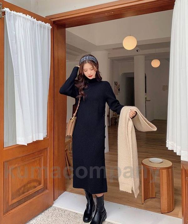 ニット ワンピース ロング 長袖 ハイネック 冬 秋 黒 体型カバー ゆったり リブニットワンピース 大きいサイズ 3L 4L 秋冬 Iラインワンピース スリット シンプル カジュアル おしゃれ 20 ニット ワンピース ロング 長袖 ハイネック 冬 秋 黒 体型カバー ゆったり リブニットワンピース 大きいサイズ 3L 4L 秋冬 Iラインワンピース スリット シンプル カジュアル おしゃれ 20