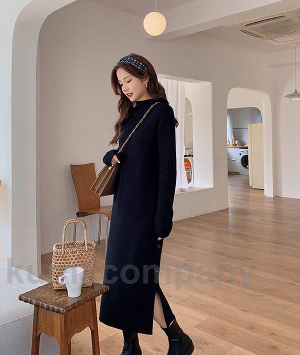 ニット ワンピース ロング 長袖 ハイネック 冬 秋 黒 体型カバー ゆったり リブニットワンピース 大きいサイズ 3L 4L 秋冬 Iラインワンピース スリット シンプル カジュアル おしゃれ 20 ニット ワンピース ロング 長袖 ハイネック 冬 秋 黒 体型カバー ゆったり リブニットワンピース 大きいサイズ 3L 4L 秋冬 Iラインワンピース スリット シンプル カジュアル おしゃれ 20