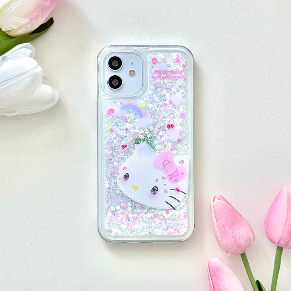 HIGH CHEEKS 韓国 Sanrio The Future in Our Eyes_Hello Kitty Glitter Case_HC2434GP002Oスマホケース